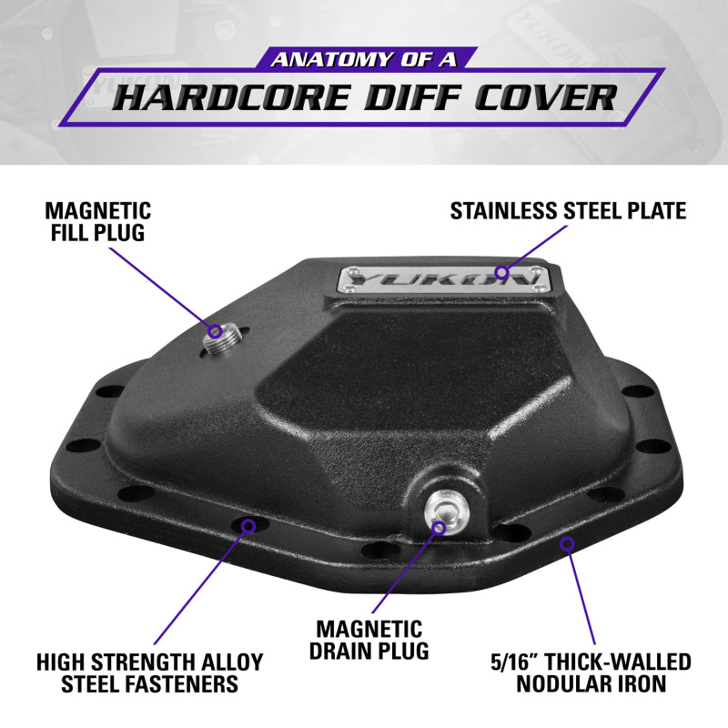Yukon Gear & Axle YHCC-GM14T-S Hardcore Diff Cover for 14 Bolt GM Rear w/ 3/8in Cover Bolts