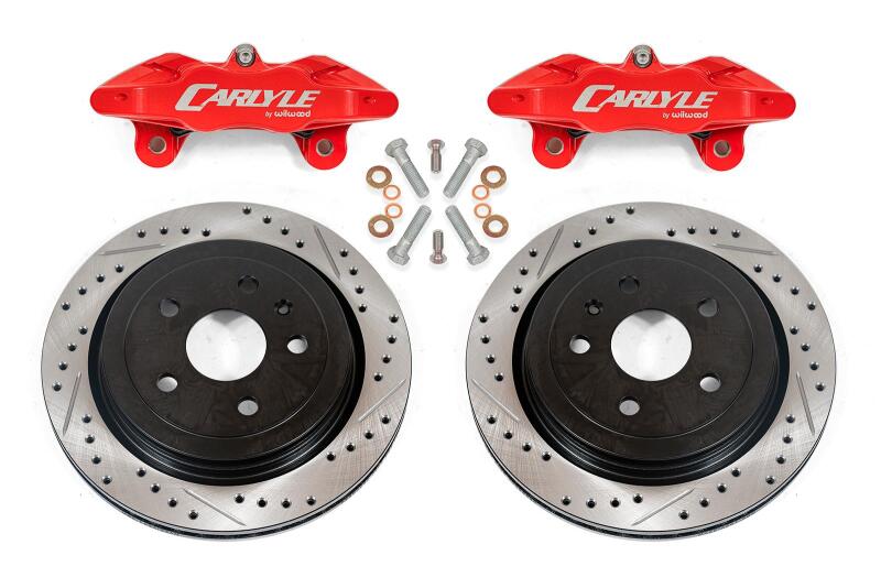 BMR 2014-2017 Chevrolet SS Brake Kit For 15in Conversion Drilled & Slotted Rotors Red Calipers