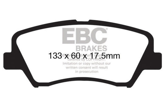 EBC 13+ Hyundai Elantra 1.8 Redstuff Front Brake Pads DP31874C
