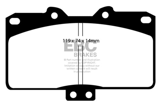 EBC 91-93 Dodge Stealth 3.0 4WD Redstuff Front Brake Pads DP31097C