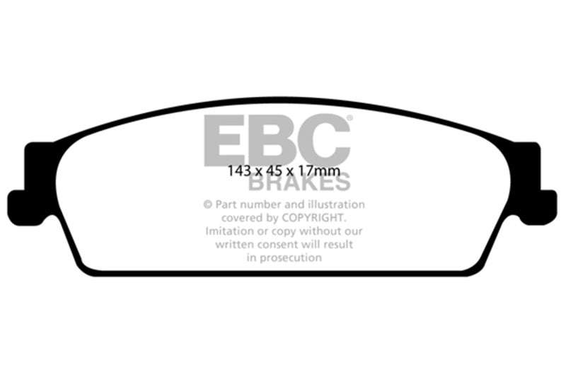 EBC 09-14 Cadillac Escalade 6.0 Hybrid Greenstuff Rear Brake Pads DP61780