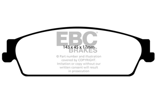 EBC 09-14 Cadillac Escalade 6.0 Hybrid Greenstuff Rear Brake Pads DP61780
