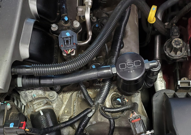 J&L 05-10 Ford Mustang GT Driver Side Oil Separator 3.0 V2
