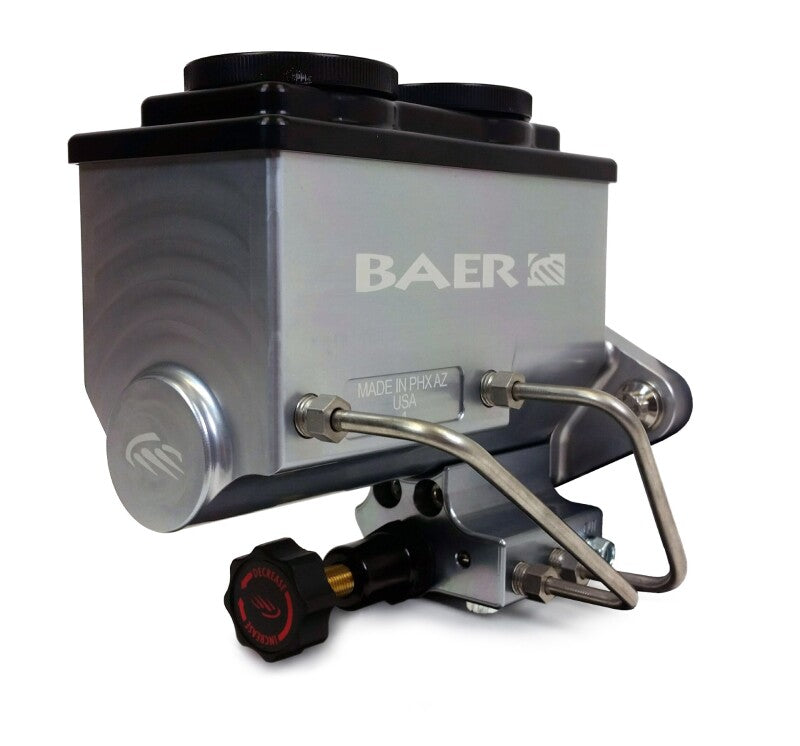 Baer Brakes GM/Ford 1-1/8in Bore Remaster Left Port 2-Bolt Master Cylinder Combo Kit - Gray