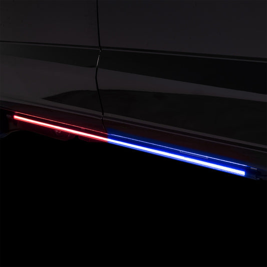 Putco for 2011-2023 Dodge Durango Blade Rocker Kits Sideliners - Red/Blue with White Override