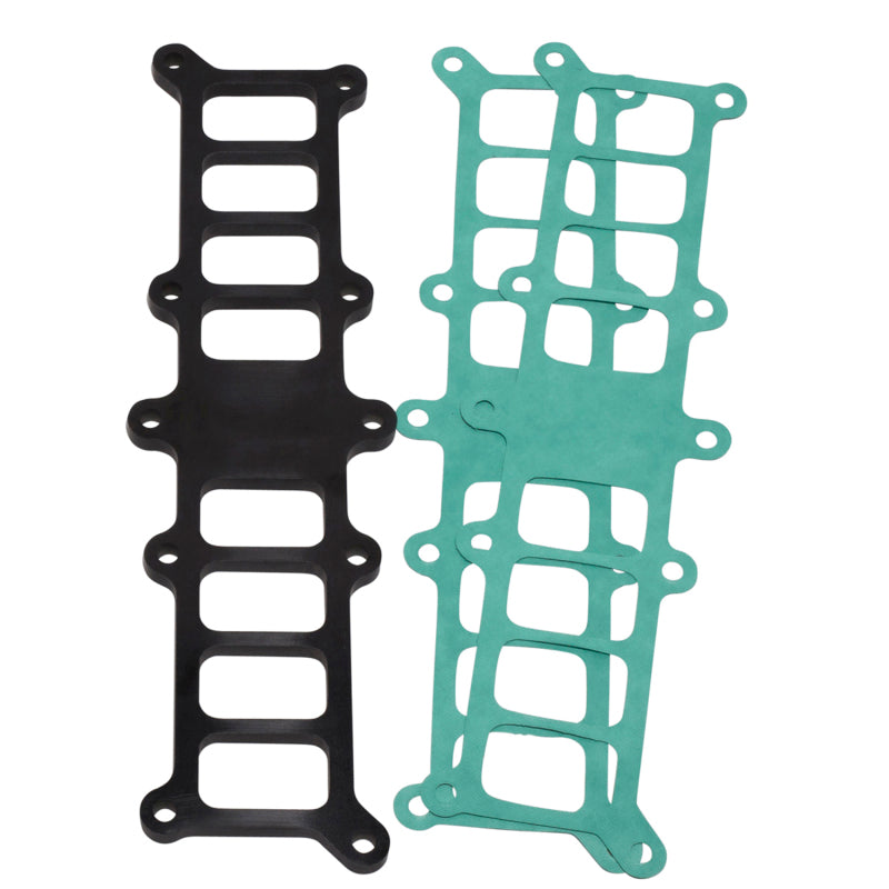 BBK Performance 1520 Phenolic Intake Manifold Spacer Kit (3/8 in) for 1986-1995 Ford Mustang (5.0L) with Edelbrock Performer Intake
