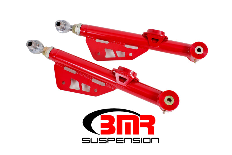 BMR 1999-2004 Mustang On-Car Adj. Lower Control Arms / Rod End Combo (Polyurethane) - Red