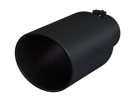 MBRP T5129BLK Exhaust Tip - 8" OD; Rolled end; 5" ID; 18" length | Black Coated