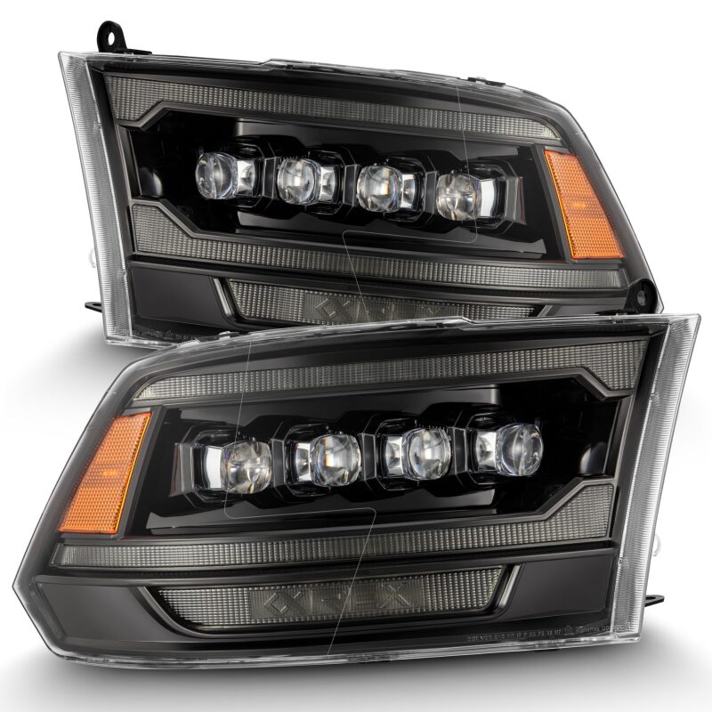 AlphaRex 880557 09-18 Ram 2500 NOVA LED Projector Headlights Plank Style Alpha Black w/Activation Light/Sequential Signal/DRL