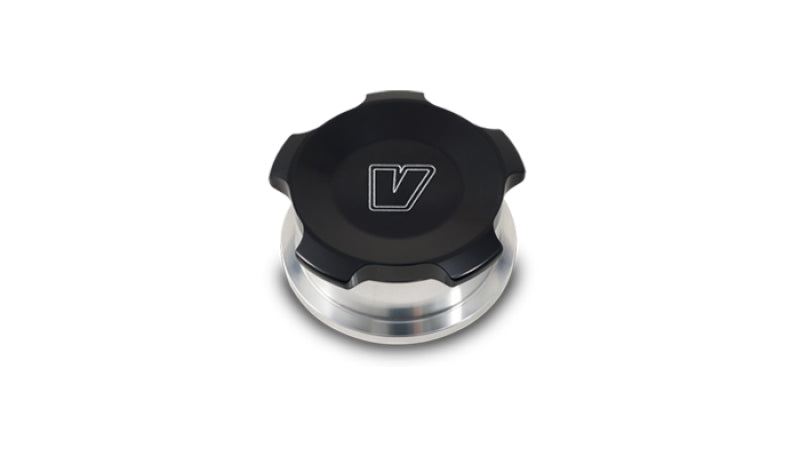 Vibrant 2in OD Aluminum Weld Bungs w/Anodized Black Aluminum Threaded Cap