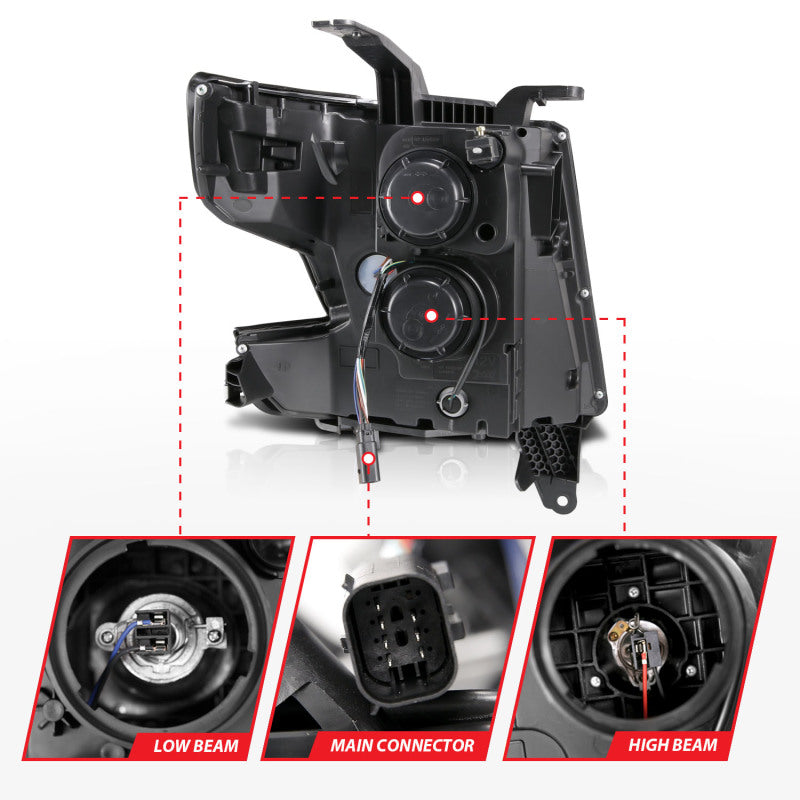 ANZO 2015-2020 Chevrolet Suburban LED Projector Headlights