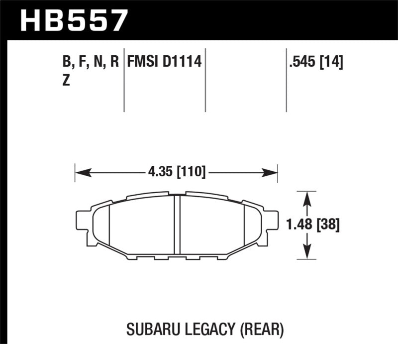 Hawk Performance HB557B.545 HPS 5.0 Street Brake Pads