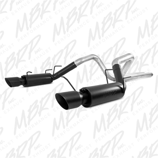 MBRP Ford Mustang GT 5.0L 3in Cat Back Race Version 4in Tips - Black