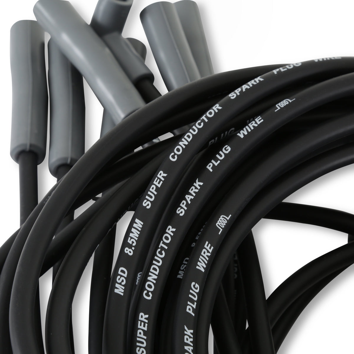 MSD 31523 Single for Hemi Wire Set, Super Conductor 8.5mm Wire Set, Black