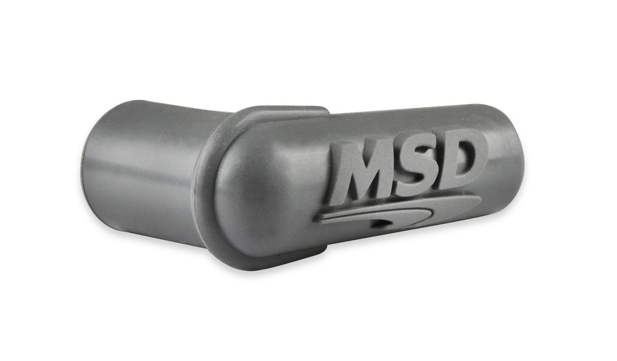MSD 34514 Boots, 90 Degree Logo Spark Plug, Gray Silicone 50EA