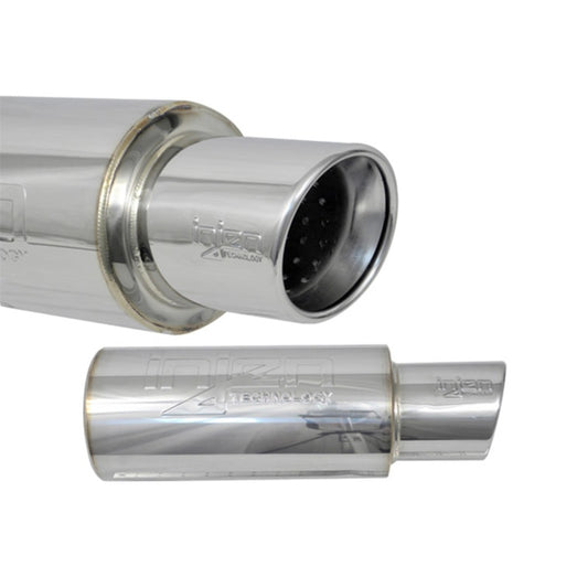 Injen 3.00 Universal Muffler w/Stainless Steel resonated rolled tip (Injen embossed logo) - #SES300C