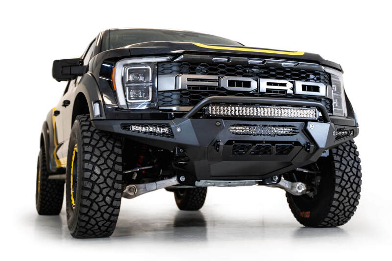 Addictive Desert Designs for 21-22 Ford Raptor HoneyBadger Front Bumper w/ Top Hoop