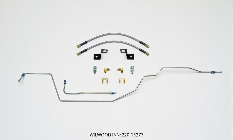Wilwood Flexline Kit 14 inch -3 M10-1.0 IF 1/8 NPT 90 Deg w/tubing - #220-15277