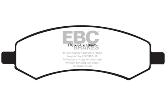 EBC 06-09 Chrysler Aspen 4.7 Extra Duty Front Brake Pads ED91738
