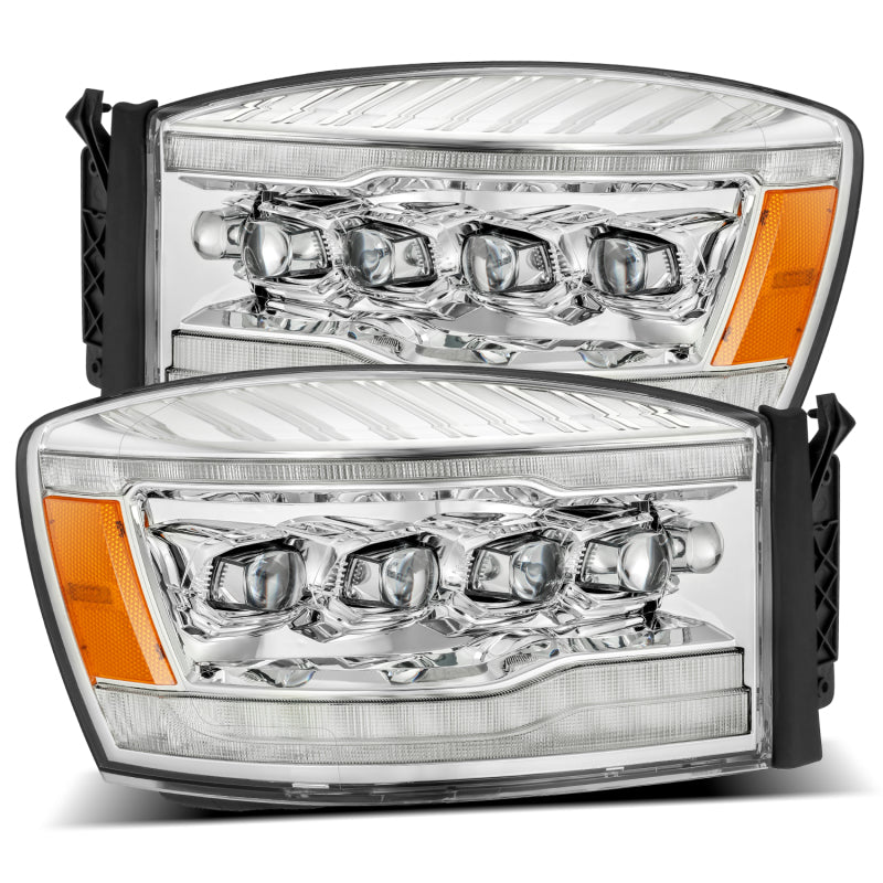 AlphaRex 880537 06-08 Dodge Ram 1500 HD NOVA LED Projector Headlights Plank Style Black w/Sequential Signal/DRL/Amber LED