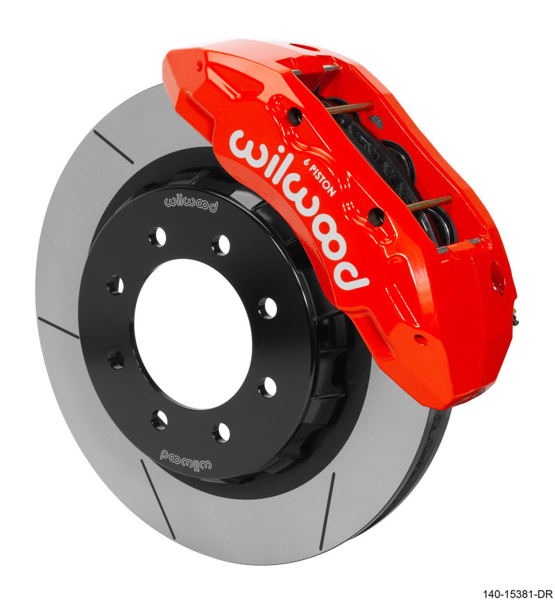 Wilwood TX6R Front Kit 16.00in Red w/Lines 2014+ Ram 2500/3500 2WD/4WD - #140-15381-R