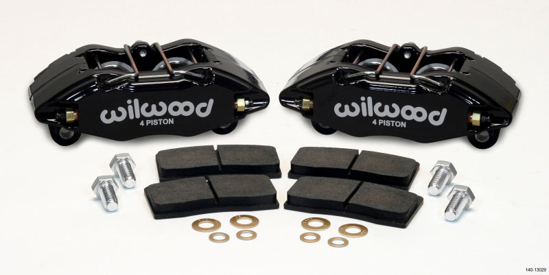 Wilwood DPHA Front Caliper & Pad Kit Black Honda / Acura w/ 262mm OE Rotor - #140-13029