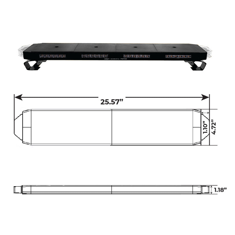 Putco for 24in Hornet Light Bar - (Amber) LED Stealth Rooftop Strobe Bar