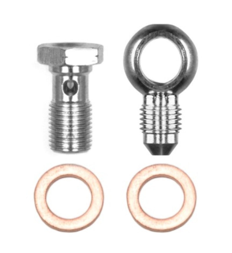 Wilwood Banjo Fitting Kit -3 male to 10mm-1.00 Banjo Bolt & Crush Washers (1 qty) - #220-14431