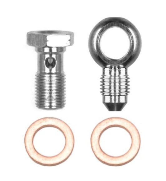 Wilwood Banjo Fitting Kit -3 male to 10mm-1.00 Banjo Bolt & Crush Washers (1 qty) - #220-14431