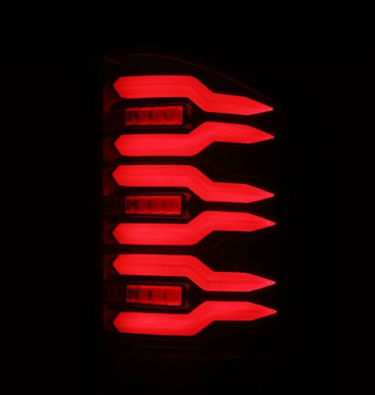 AlphaRex 620000 07-14 Chevrolet Silverado 1500/2500 HD/3500 HD Luxx-Series LED Tail Lights Black/Red