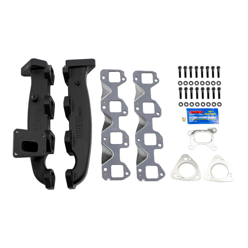 Wehrli Custom Fabrication WCF100226 Billet Exhaust Manifold & Stainless Up Pipe Kit for 2017-2026 Chevrolet Silverado / GMC Sierra 2500 HD / 3500 HD L5P Duramax