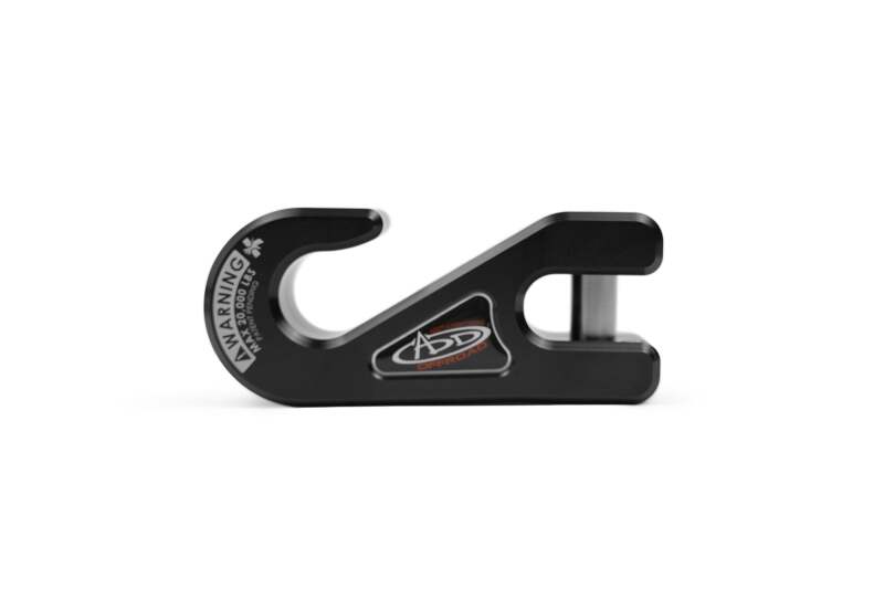 Addictive Desert Designs 1-5/16in Winch Fairlead Plate w/ Recessed Round End Hook - Black