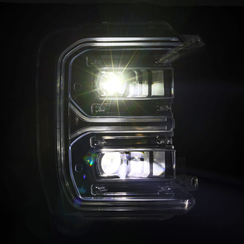 AlphaRex 880909 23-26 Ford F-250 SD LUXX LED Projector Headlights Black w/Activation Light/Sequential Signal/Switchback