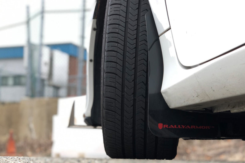 Rally Armor UR Mud Flaps - 2016-2020 Honda Civic - Black/White Logo - #MF50-UR-BLK/WH