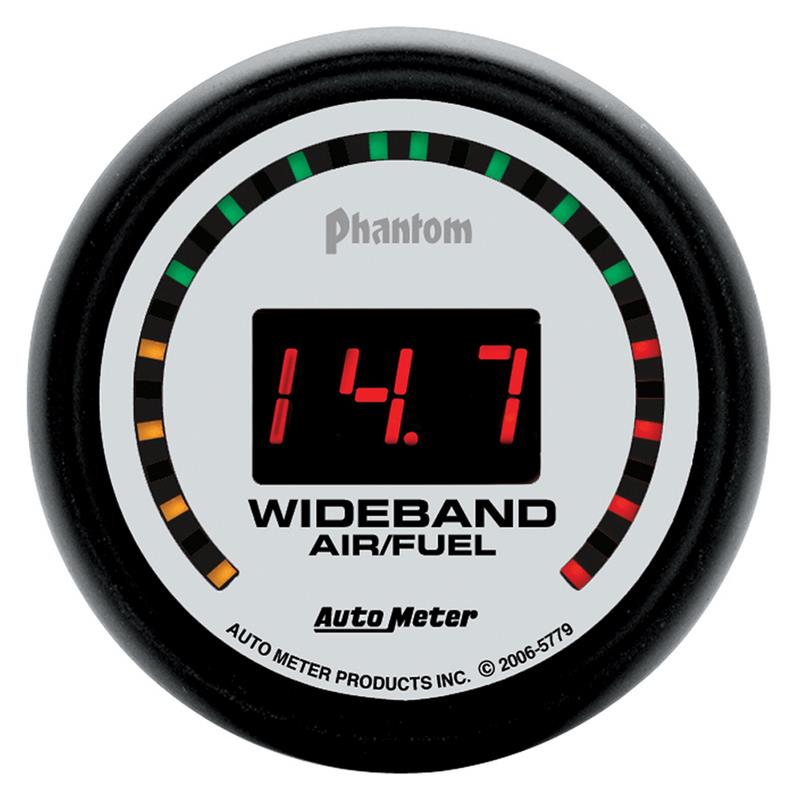 AutoMeter 5779 Phantom 52mm 10:1-17:1 Digital Street Wideband Air/Fuel Gauge