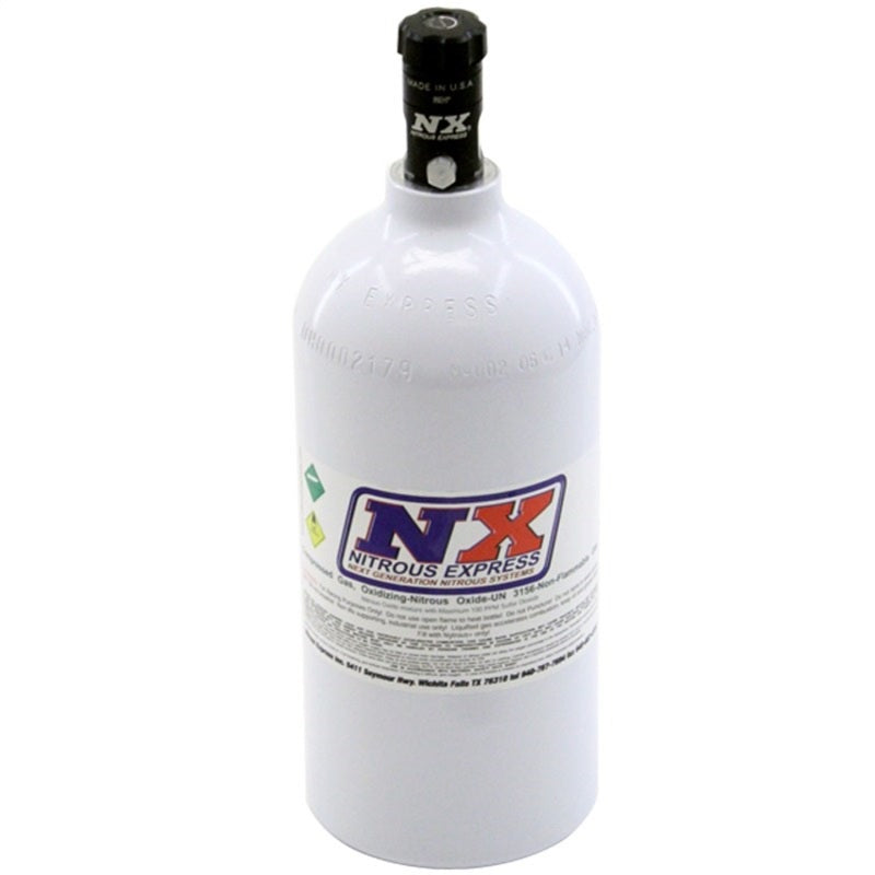 Nitrous Express 2.5lb Bottle w/Motorcycle Valve (4.38 Dia x 12.37 Tall) 11025