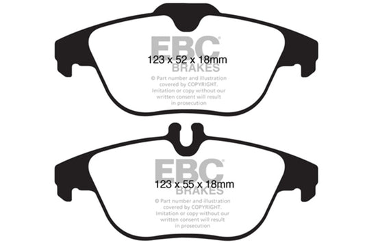 EBC 12-14 Mercedes-Benz C250 (W204) 1.8 Turbo Redstuff Rear Brake Pads DP31990C