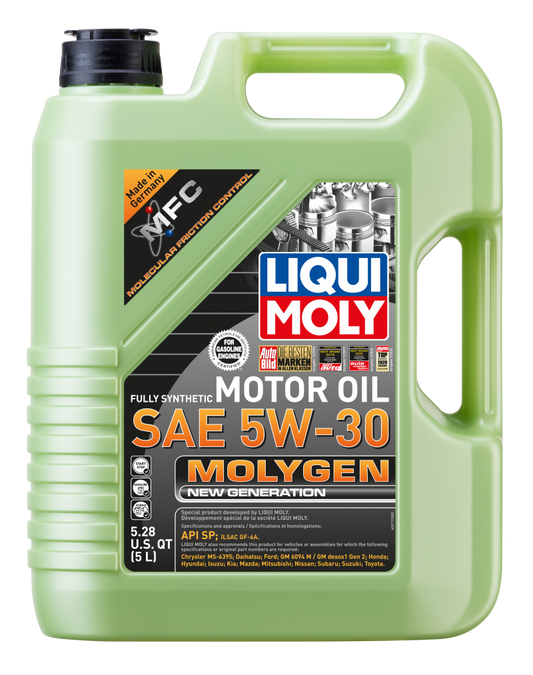 LIQUI MOLY 5L Molygen New Generation Motor Oil SAE 5W-30 (20228) - Pack of 4