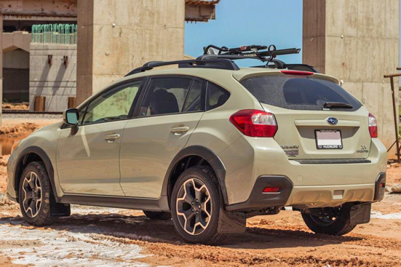 Rally Armor UR Mud Flaps - 2013-2015 Subaru XV Crosstrek, 2016-2017 Subaru Crosstrek - Red/White Logo - #MF26-UR-RD/WH