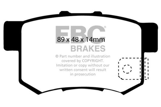 EBC 97 Acura CL 2.2 Ultimax2 Rear Brake Pads UD537