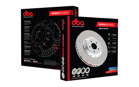 DBA 18-21 BMW 230I (w/M Perf Brakes) Front Rotor Front 5000 Series Slotted Rotor w/Sliver Hat