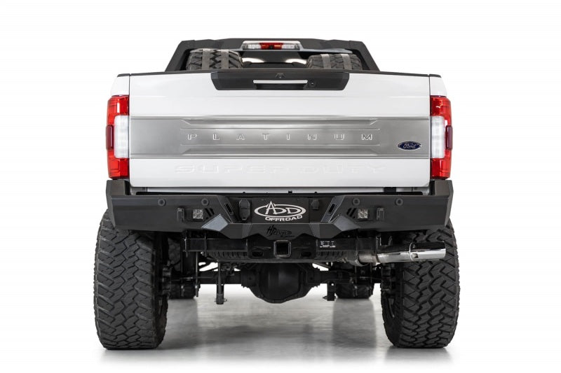 Addictive Desert Designs for 17-20 Ford Super Duty Bomber HD Rear Bumper w/ Mounts Cube Lights