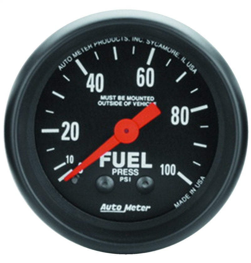 AutoMeter 2612 Z Series 52mm 0-100 PSI Mechanical Fuel Pressure Gauge