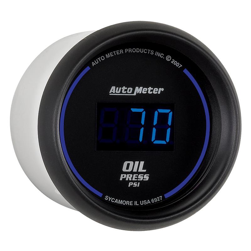 AutoMeter 6927 Cobalt Digital 52.4mm Black 0-100psi Oil Pressure Gauge