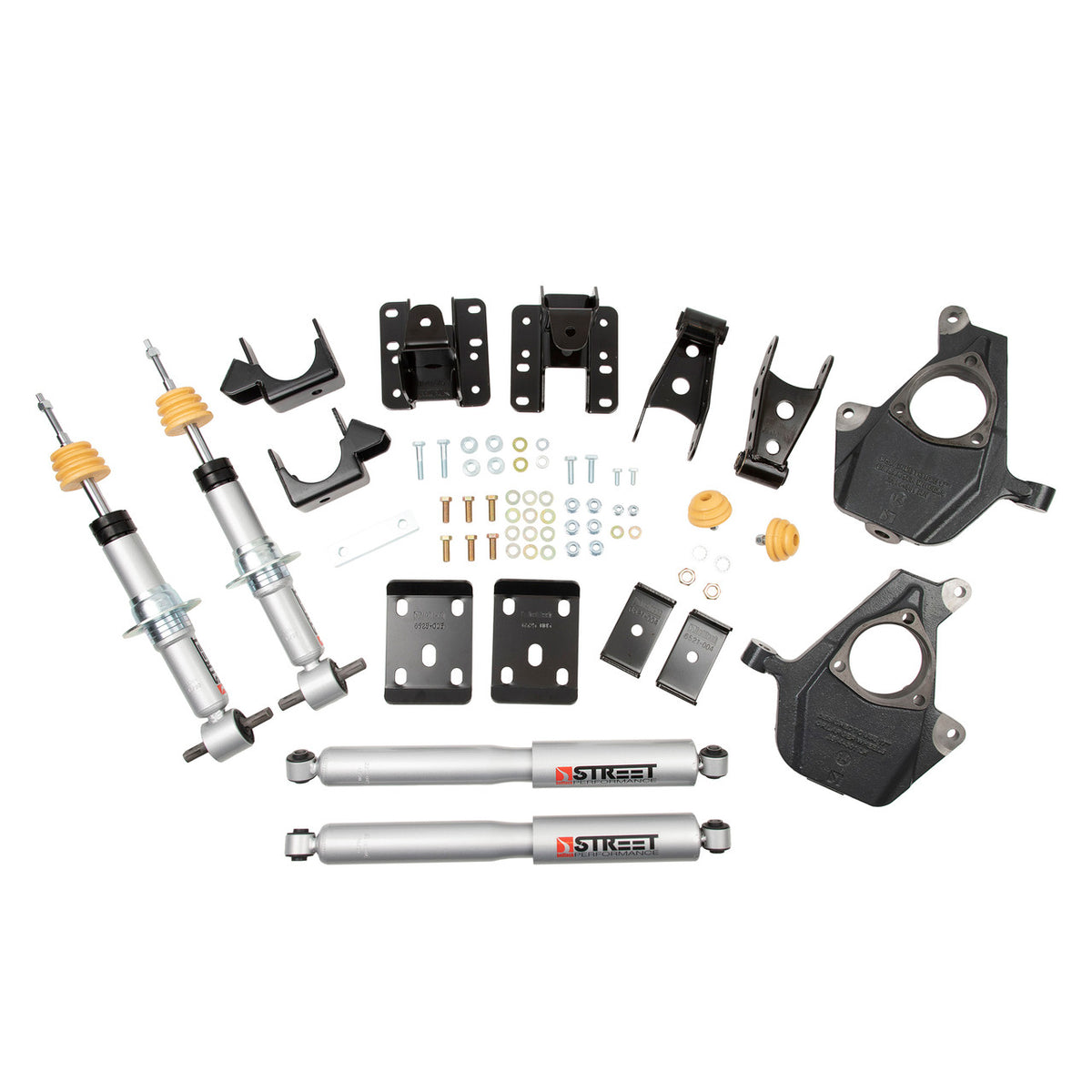 Belltech Lowering Kit 16.5-17 for Chevrolet Silverado All Cabs 4WD 2inF/4inR