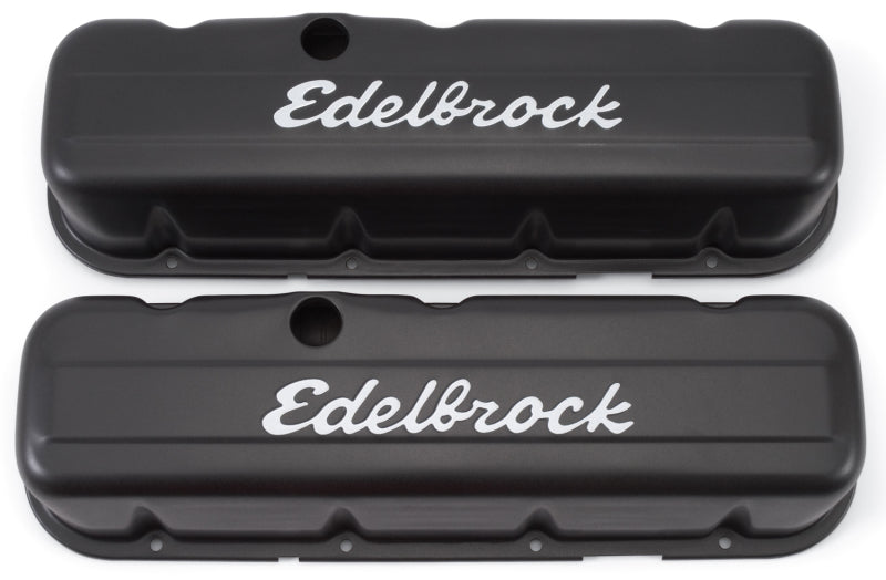 Edelbrock 4683 Valve Cover Signature Series Chevrolet 1965 and Later 396-502 V8 Tall Black