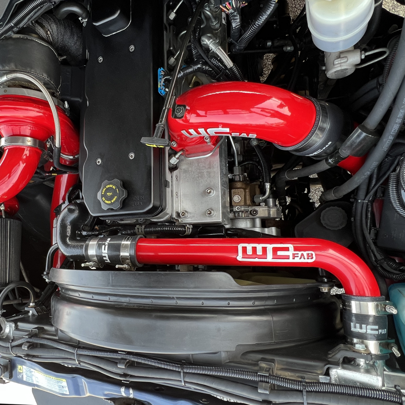 Wehrli Custom Fabrication WCF100678-BR Upper Coolant Pipe Bengal Red (Non-Twin CP3) for 2003-2009 Dodge Ram 2500 / 3500 Cummins