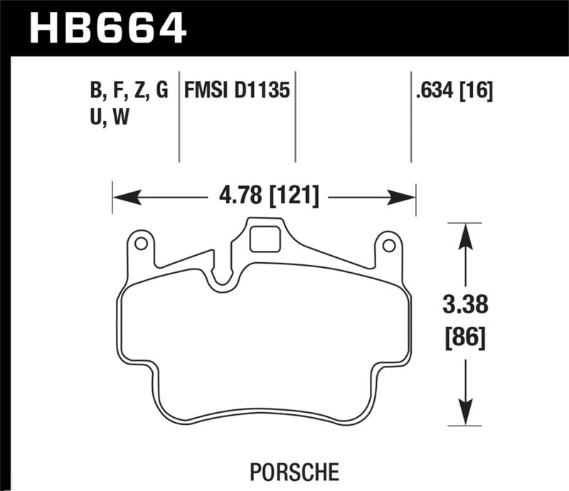 Hawk Performance HB664Z.634 Performance Ceramic Street Brake Pads