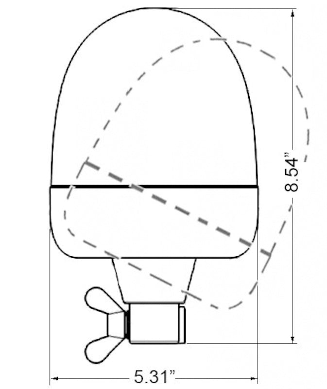 HELLA 009506001 KL Rota Compact 12V Amber Beacon with Flexible Pole Mount