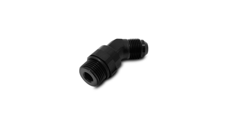 Vibrant -8AN Male to Male -10AN Straight Cut 45 Degree Adapter Fitting